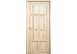 Дверь глухая 0,9*2,0  массив СОСНА ПРИМА