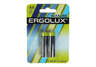 Батарейка «Ergolux» Alkaline LR6 BL-2   (2*АА-блистер  180 комп.)/11747/870976