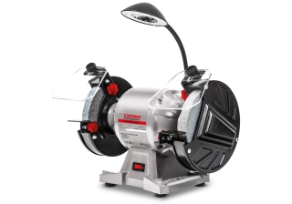 Точильный станок CROWN СТ13546L (ф150мм, 250Вт, посадочный диам. 12.7/32мм, LED-фонарь)