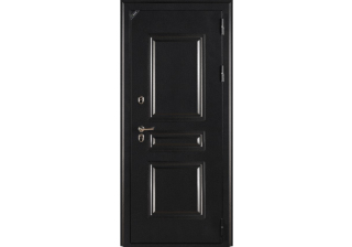 Дверь металлическая Поларис Букле черный/Белый матовый 960х2050 левая (Терморазрыв)