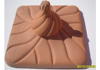 Крышка на столб восток 11, 430х430мм., (красно-коричневая 01)