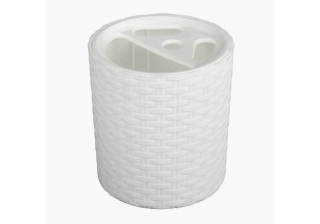 Подставка для зубных щеток Плетенка белая Альтернатива М2534 51874