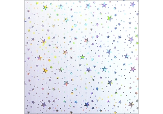 Панель стеновая ПВХ  0,25х3,0м  Звездопад белый голография (Крымск)