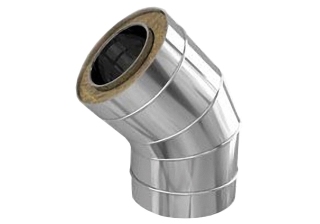 Сэндвич-отвод нерж.+нерж. (0,5мм.+0,5мм.) 45* D 115х200