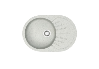 Мойка из искусственного камня AZARIO Flora (730x450x210) Светло серая (сифон + герметик) CS00079916