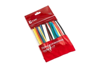 Набор термоусадочных трубок ТУТ 3/1.5  4/2  5/2.5  6/3  8/4  10см (Ч,С,З,Б,Кр,Ж) 71918