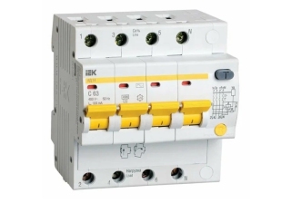 Дифф. автомат АД-14 KARAT 4Р 63А 100мА 4.5кА тип АС IEK