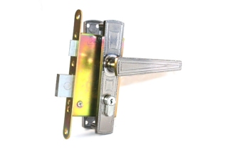 Замок врезной с ручк. 3В4-3.01 (серебро) 