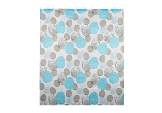 Штора для ванной Рыжий кот Шарики, полиэстер, 180 x 160 см 261117