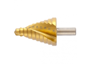 Сверло по металлу ступенчатое, 9-12-15-18-21-24-27-30-33-36мм, HSS,  /72358/ MATRIX