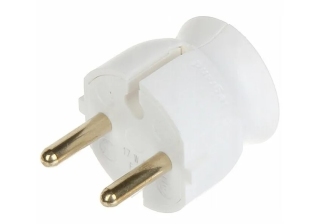 Вилка ультраплоская без З/К белая 16А IP20 LEGRAND 050183