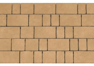 Плитка тротуарная Старый город желтая h=40 (1,12 м2 ряд) 17.92м2/1подлон/1.6т.