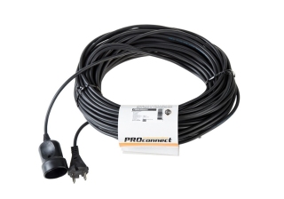Удлинитель 1гн без 3/К 30м черный 6А ПВС 2х0,75 PROconnect 11-7116