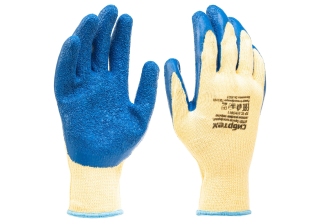 Перчатки трикотажные полиэфирные латексное рельефное покрытие размер 10 /677535/ СИБРТЕХ