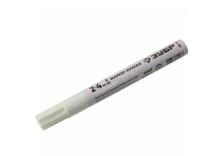 Маркер-краска ЗУБР круглый наконечник БЕЛЫЙ 2мм 06325-8