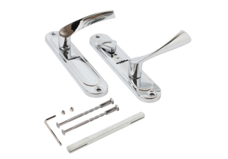 Комплект ручек АЛЛЮР 03S CP R прав. для сувальдных замков м/о 42 мм 15747