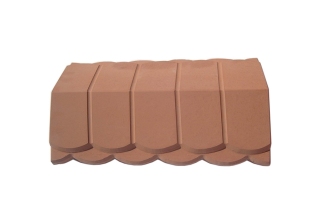 Конек для забора волна 300х485мм., (красно-коричневая 01)