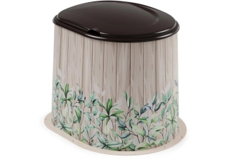 Туалет дачный пластик. с крышкой (декор летний день) Альтернатива М3023 50046