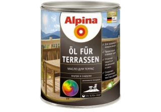 Лак акриловый Альпина Oel fuer Terrassen TRANS прозрачный 2.5л. Масло для террас