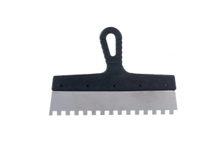 Шпатель с черной ручкой нерж.сталь 300 мм, зуб 8*8 мм 311-1300