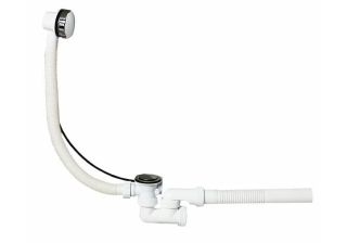 Сифон для ванны УНИВЕРСАЛ с автомат. слив и перелив 600мм ВИРПЛАСТ 23780