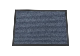 Коврик придверный 80х120 см. влаговпитывающий Ребристый серый  SUNSTEP  /35-061/