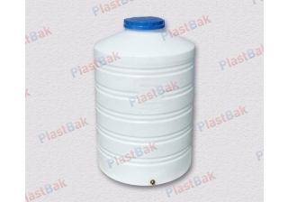 Емкость 500л. овально вертикальная низкая белая 130*74