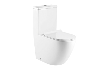 Унитаз-монолит Azario MORANO безободковый с сиденьем микролифт., арм Geberit 680x370x830мм AZ-1001-G