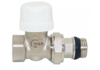 Кран радиатор.прямой под термоголовку 1/2