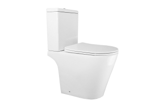 Унитаз Azario Flin безободковый с сиденьем дюропласт микролифт Размер 590*365*790мм AZ-1363C