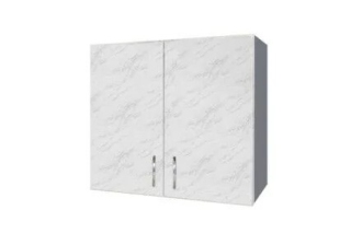 Шкаф навесной для посуды с полкой 800 Белый мрамор
