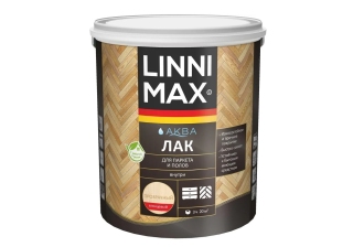 Лак акриловый LINNIMAX Аква Лак для дерева глянцевый 0.9л.