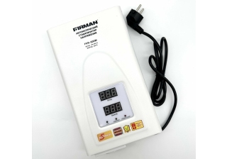 Стабилизатор FIRMAN FVR-500W(однофаз, релейн, настен, цифр. дисплей, 500Вт, 100-260В, USB, 3кг)