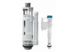 Арматура водосливная IDDIS двухуровневая, нижн. подвод, кругл. прокладка F012400-01К