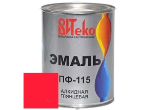 Эмаль ВИТЕКО ПФ-115 вишня 0.8кг