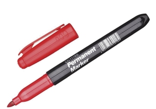 Маркер перманентный  Красный 3мм  13-0-051