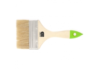 Кисть плоская 100мм., натуральная щетина, деревянная ручка /82266/ СИБРТЕХ