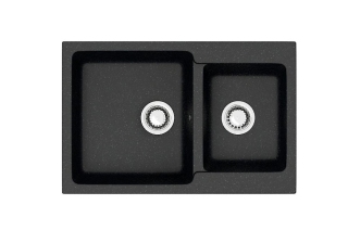 Мойка из искусственного камня AZARIO Grand (765х500х190) Черная (сифон + герметик) CS00079903