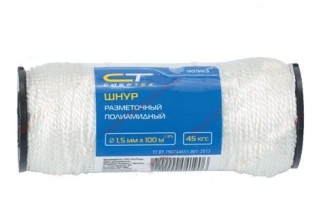 Шнур крученый полипр., 2мм., L-50м (катушка), 38 кгс /93962/ СИБРТЕХ