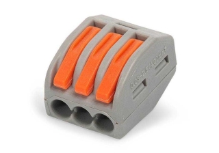 Клемма на 3 пров. 222-413 (0,5-4мм) с рычажком без пасты REXANT