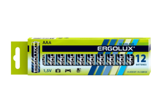 Батарейка «Ergolux» Alkaline LR03 BP-12   (12*ААА-блистер  80 комп.)/11745/871034