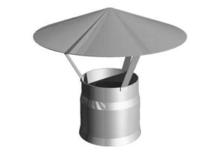 Зонт для дымохода (нерж.) 160 с ветрозащитой