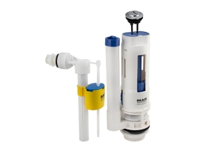 Арматура водосливная 2 кноп. боковой подвод МАК 10038