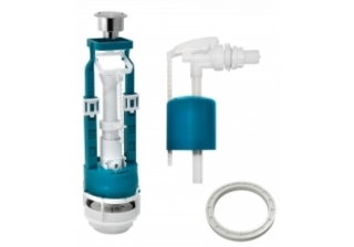 Арматура водосливная ИНКОЭР 1 кноп. хром, бок. подвод СБ1-БпрН-А-В Р 50676