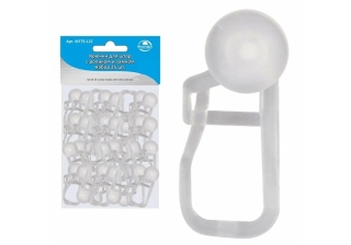 Крючки для штор с роликом и замком. Набор 25шт. NEW .ХГ6046