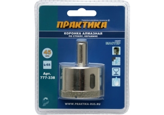 Коронка алмазная ПРАКТИКА Мастер по стеклу и керамике 45мм 777-338
