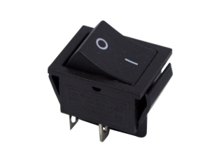 Выключатель клавишный 250V 15А (4с) ON-OFF черный REXANT 36-2310