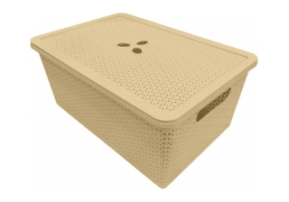 Корзина универсальная с крышкой NATURAL STYLE 15л. BQ4022СЛК 48775