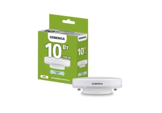 Лампа св/д IEK GX53 таблетка 10Вт 6500К 1000Лм GENERICA