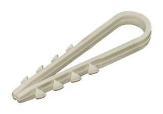 Дюбель-хомут (нейлон) 19-25 круглый белый (100шт/упак)